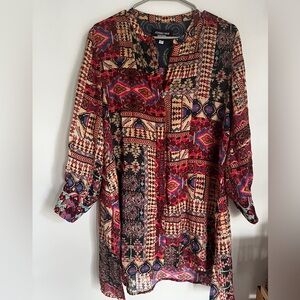Johnny Was Workshop | Boho style | XS Voyager Patchwork Women’s Aztec Print